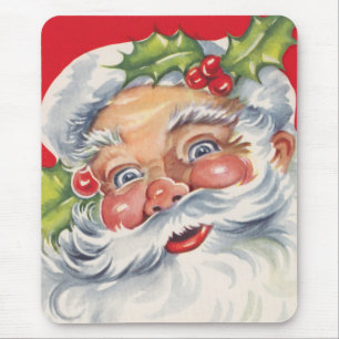 Oud Kerstmis, jolige Kerstman met zijn hoed Muismat