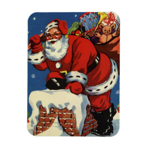Oud Kerstmis, Kerstman naar beneden door de schoor Magneet