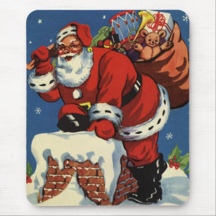 Oud Kerstmis, Kerstman naar beneden door de schoor Muismat