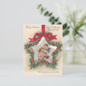 Oud Kerstmis Koppel Liefhebbers Feestdagenkaart (Staand voorkant)