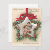 Oud Kerstmis Koppel Liefhebbers Feestdagenkaart (Voorkant / Achterkant)