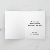 Oud Kerstmis, melkvee met schuur op een boerderij Feestdagen Kaart (Binnen)