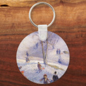 Oud Kerstmis, Rodelen, Central Park Glackens Sleutelhanger (Voorkant)