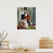 Oud Kerstmis, Sinterklaas bij de Haard Poster (Keuken)