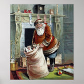 Oud Kerstmis, Sinterklaas bij de Haard Poster (Voorkant)