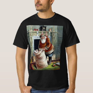 Oud Kerstmis, Sinterklaas bij de open haard T-shirt