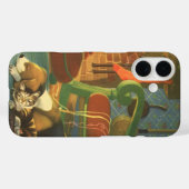 Oud Kerstmis, Slapende Dieren bij de Haard Case-Mate iPhone Case (Achterkant (horizontaal))