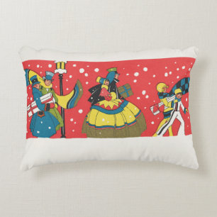 Oud Kerstmis, Victoriaans gezin Accent Kussen