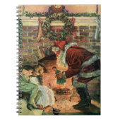 Oud Kerstmis, Victoriaanse Kerstman Kinderen Notitieboek (Voorkant)