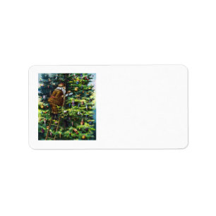 Oud Kerstmis, Victoriaanse Kerstman met Kerstboom Etiket