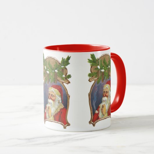 Oud Kerstmis, Victoriaanse Kerstman met Pijp Mok (Voorkant rechts)