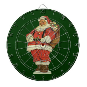Oud Kerstmis, Victoriaanse Kerstman met Speelgoed Dartbord