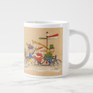Oud Kerstmis, Victoriaanse Kerstman op fiets Extra Grote Beker