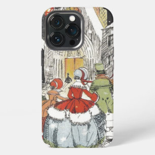 Oud Kerstmis Victoriaanse mensen op weg naar de ke iPhone 13 Pro Hoesje