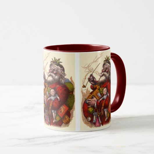 Oud Kerstmis, Victoriase Kerstman met Speelgoed Mok (Voorkant rechts)