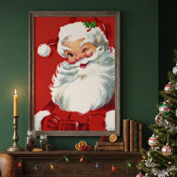Oud Kerstmis, vrolijke knipogende kerstman