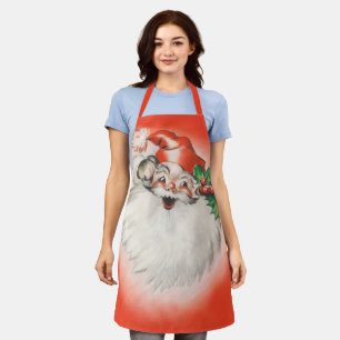 Oud Kerstmis, vrolijke retro 50s kerstman Schort