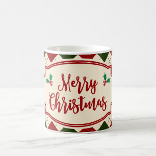 Oud kerstontwerp met Kerstmis Koffiemok