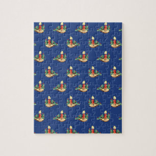 Oud Kerstpatroon, Kaarsen en Hulst Legpuzzel