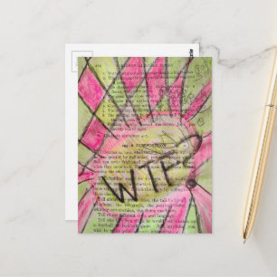 Oud kinderboek Mixed Media Collage Briefkaart