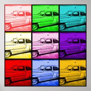 Oud Klassieke Waterverf Pop Art Print