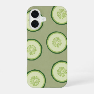 Oud Komkommer Slice Patroon iPhone 16 Hoesje