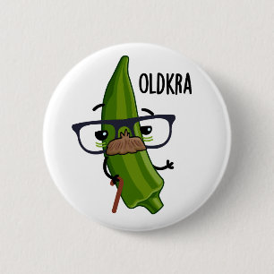 Oud-kra Grappige Okra Puns Ronde Button 5,7 Cm