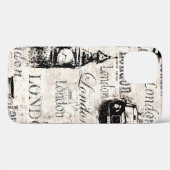  oud krantenartikel London grunge collage Case-Mate iPhone Case (Achterkant (horizontaal))