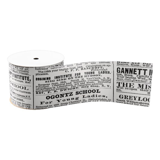 Oud krantenontwerp grosgrain lint (Spoel)