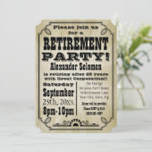 Oud land Pensioen Party Uitnodiging (Staand voorkant)