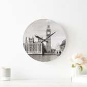 Oud Londen, zwart-wit. Grote Klok (Huis)