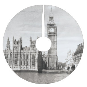 Oud Londen, zwart-wit. Kerstboom Rok