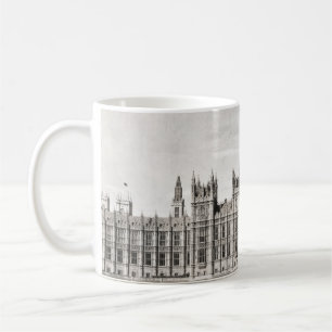Oud Londen, zwart-wit. Koffiemok