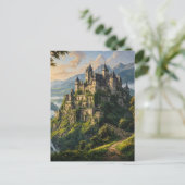Oud majestueus kasteel briefkaart (Staand voorkant)