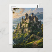 Oud majestueus kasteel briefkaart (Voorkant / Achterkant)