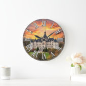 Oud majestueus kasteel grote klok (Huis)