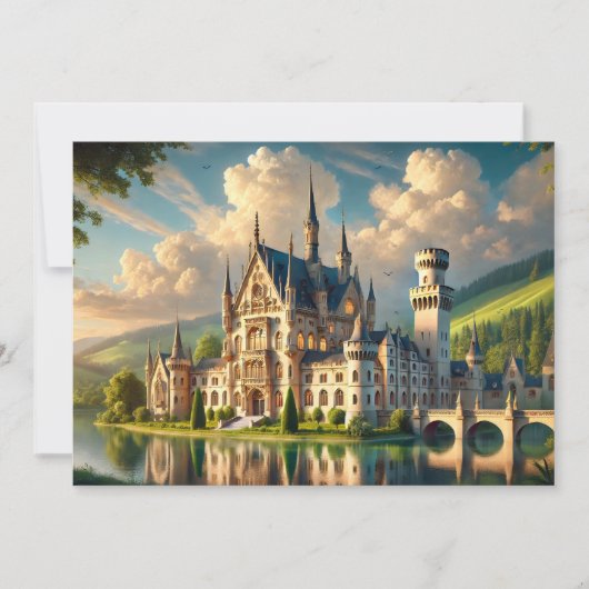 Oud majestueus kasteel kaart (Voorkant)