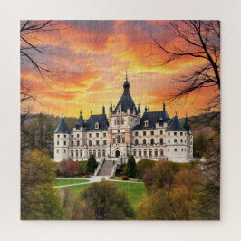 Oud majestueus kasteel legpuzzel