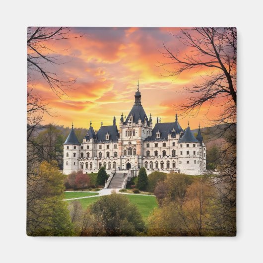 Oud majestueus kasteel magneet (Voorkant)