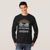 Oud Man bij Hanggliding Funny Gift Dad T-shirt (Voorkant volledig)