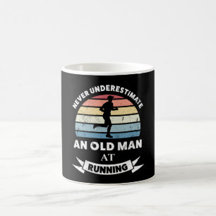 Oud Man bij het runnen van Funny Runner Gift Dad Koffiemok