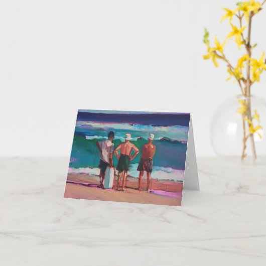 Oud Man bij het Strand Kaart (Gele Bloem)