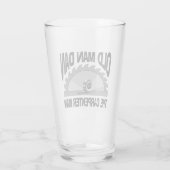 Oud Man Dan Carpenter Man Lumber Builder Funny Glas (Achterkant)
