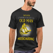 Oud Man dat houdt van wakeboarden T-shirt (Voorkant)