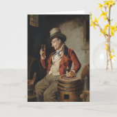 Oud Man Drink bietenverf Kaart (Gele Bloem)