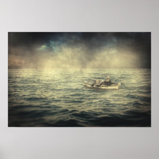 Oud man en zee poster (Voorkant)