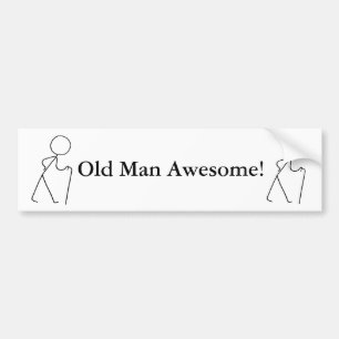 Oud Man Geweldige Oorspronkelijk ontwerp Bumpersticker