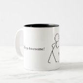 Oud Man Geweldige! Oorspronkelijk ontwerp Tweekleurige Koffiemok (Voorkant links)