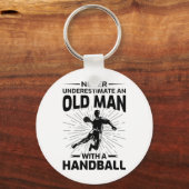 Oud Man handbalspeler pa opa Sleutelhanger (Voorkant)