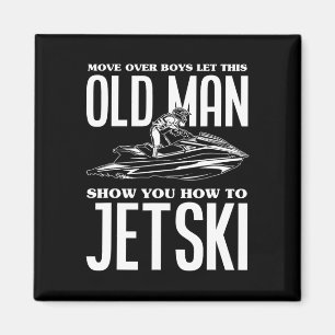 Oud Man Hoe Jetski Jet Ski Jet Ski Magneet